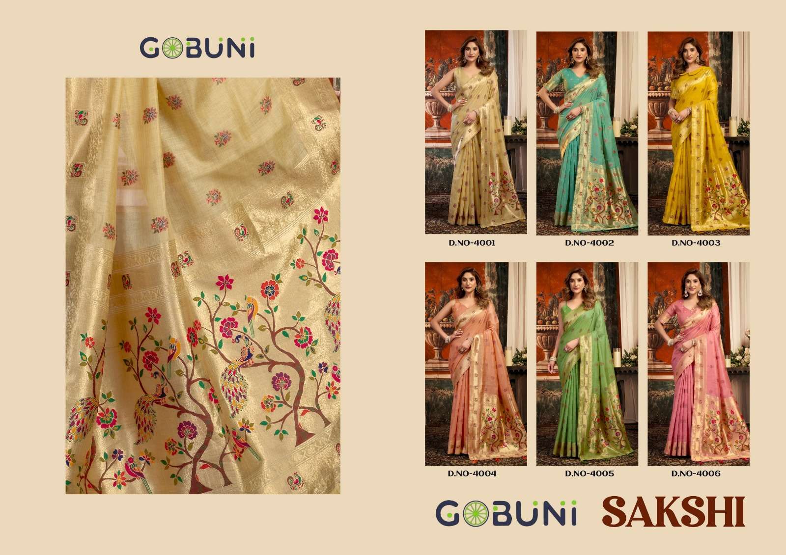 Gobuni Sakshi Superkota Paithani Party Wear Saree - Amrah Wholesale