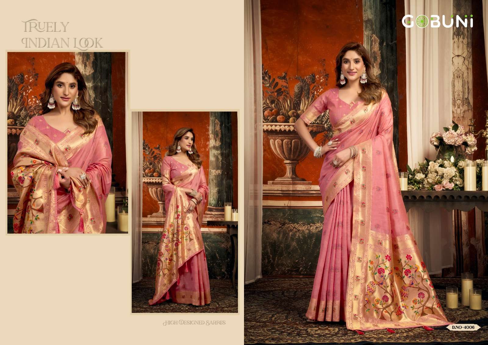 Gobuni Sakshi Superkota Paithani Party Wear Saree - Amrah Wholesale