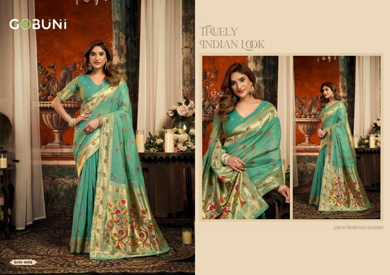 Gobuni Sakshi Superkota Paithani Party Wear Saree - Amrah Wholesale