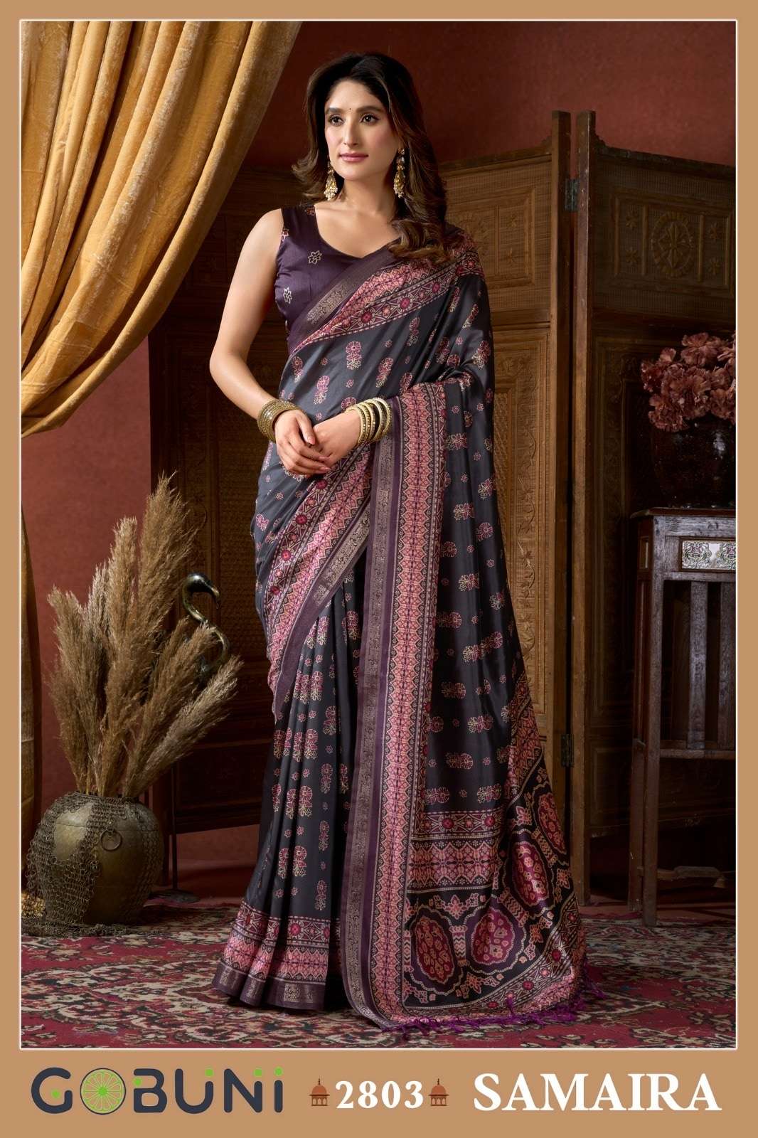 Gobuni Samaira Pure Digital Printed Saree