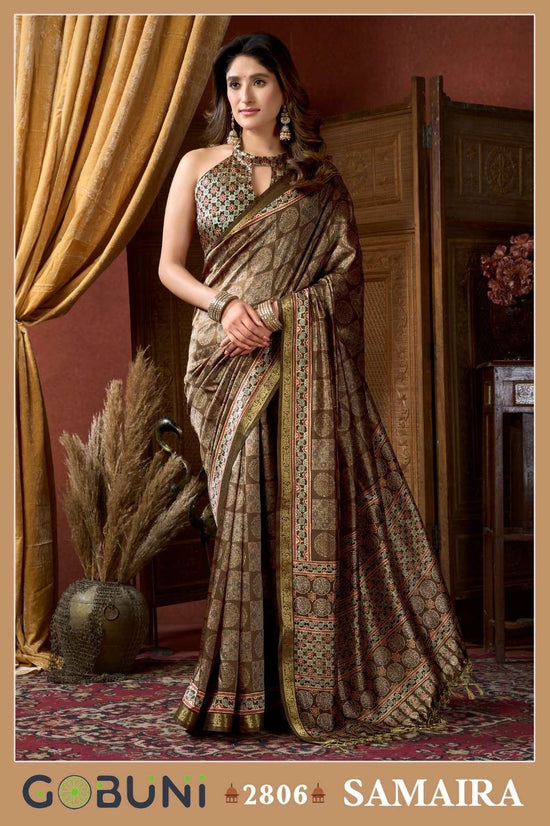 Gobuni Samaira Pure Digital Printed Saree
