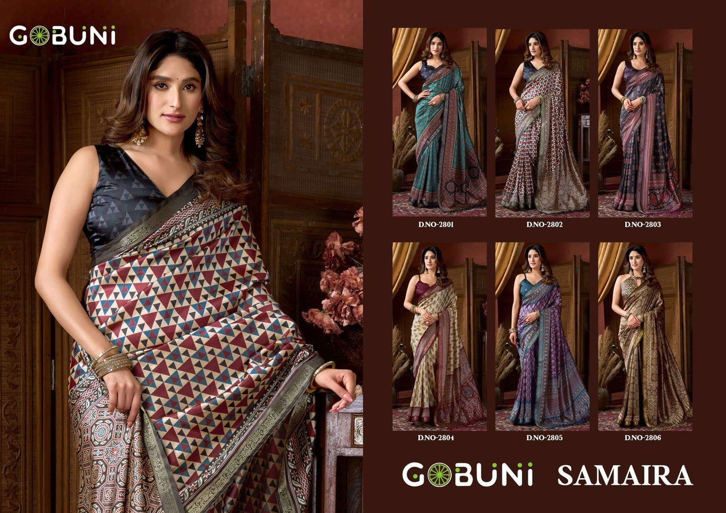 Gobuni Samaira Pure Digital Printed Saree