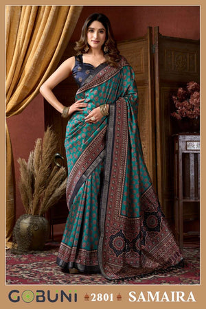 Gobuni Samaira Pure Digital Printed Saree - Amrah Wholesale