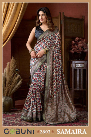 Gobuni Samaira Pure Digital Printed Saree - Amrah Wholesale