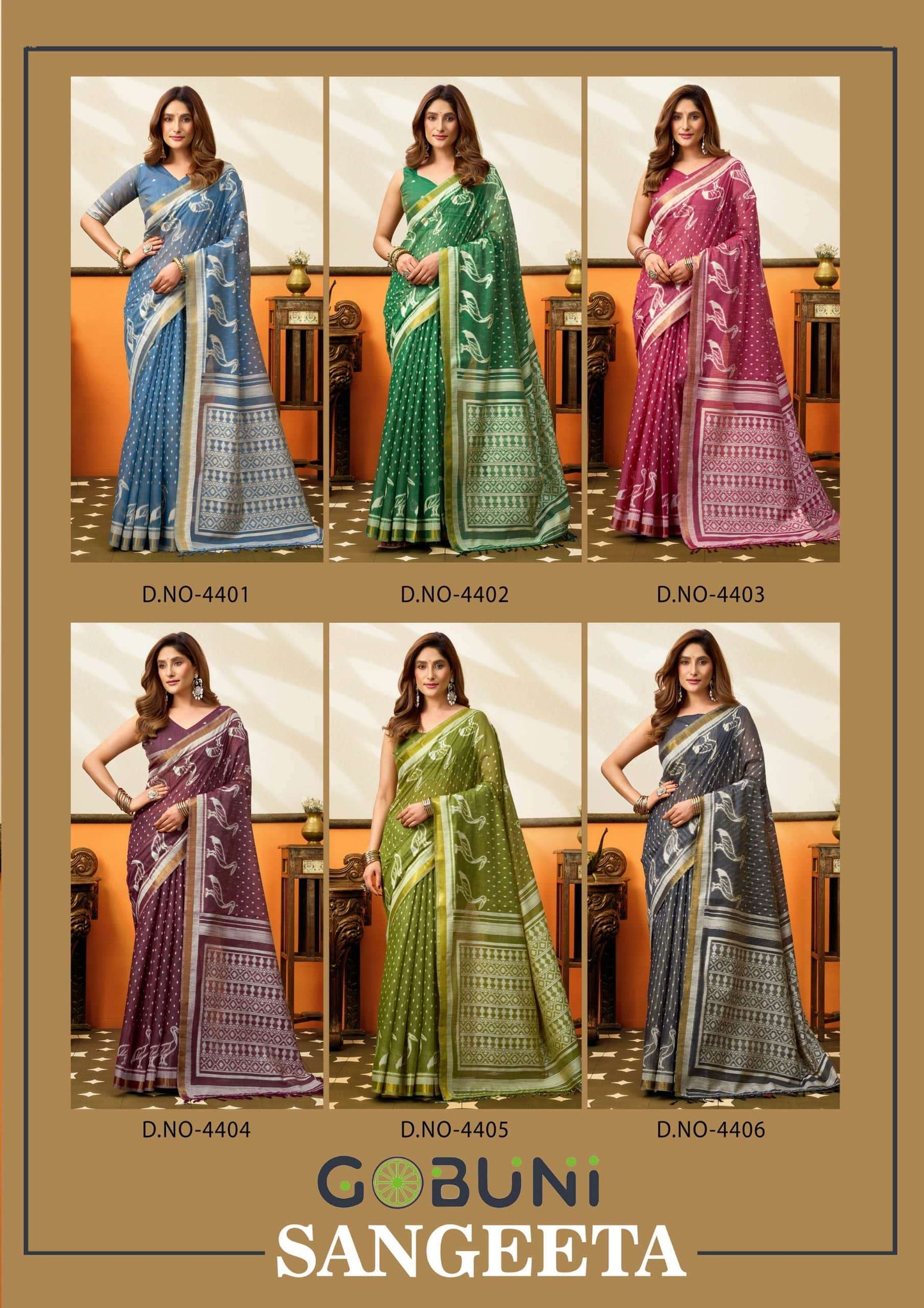 GOBUNI SANGEETA Cotton Printed Premium Sarees