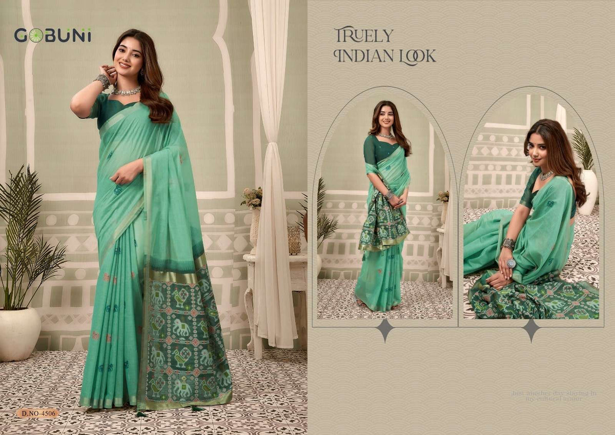 GOBUNI SHANAYA Patola Printed Saree - Amrah Wholesale