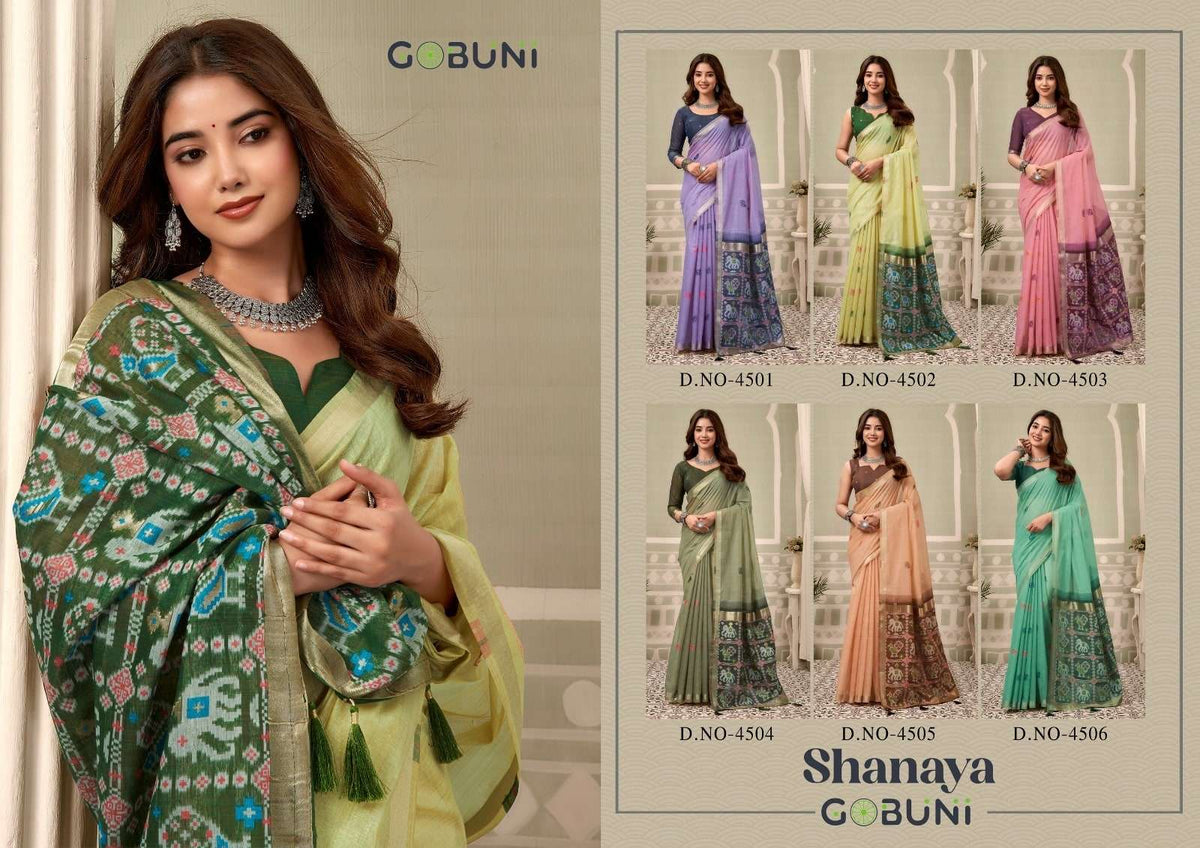 GOBUNI SHANAYA Patola Printed Saree - Amrah Wholesale
