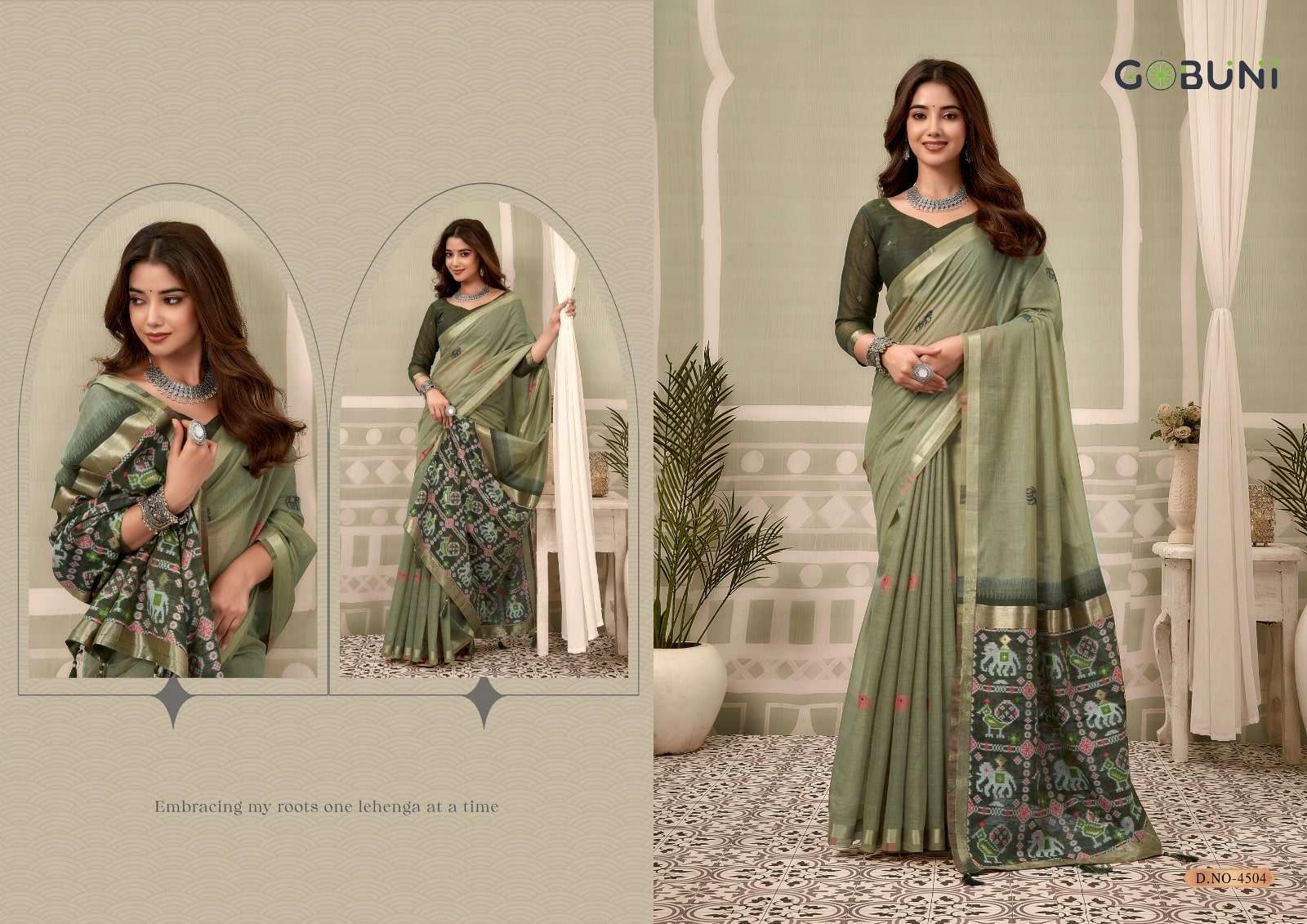 GOBUNI SHANAYA Patola Printed Saree