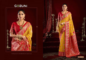 Gobuni Shivika Silk Banarasi Jacquard Sarees - Amrah Wholesale