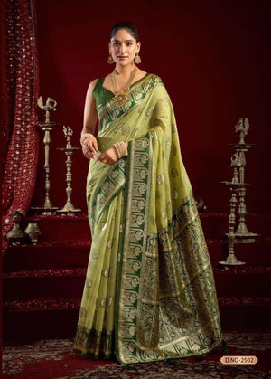Gobuni Shivika Silk Banarasi Jacquard Sarees - Amrah Wholesale