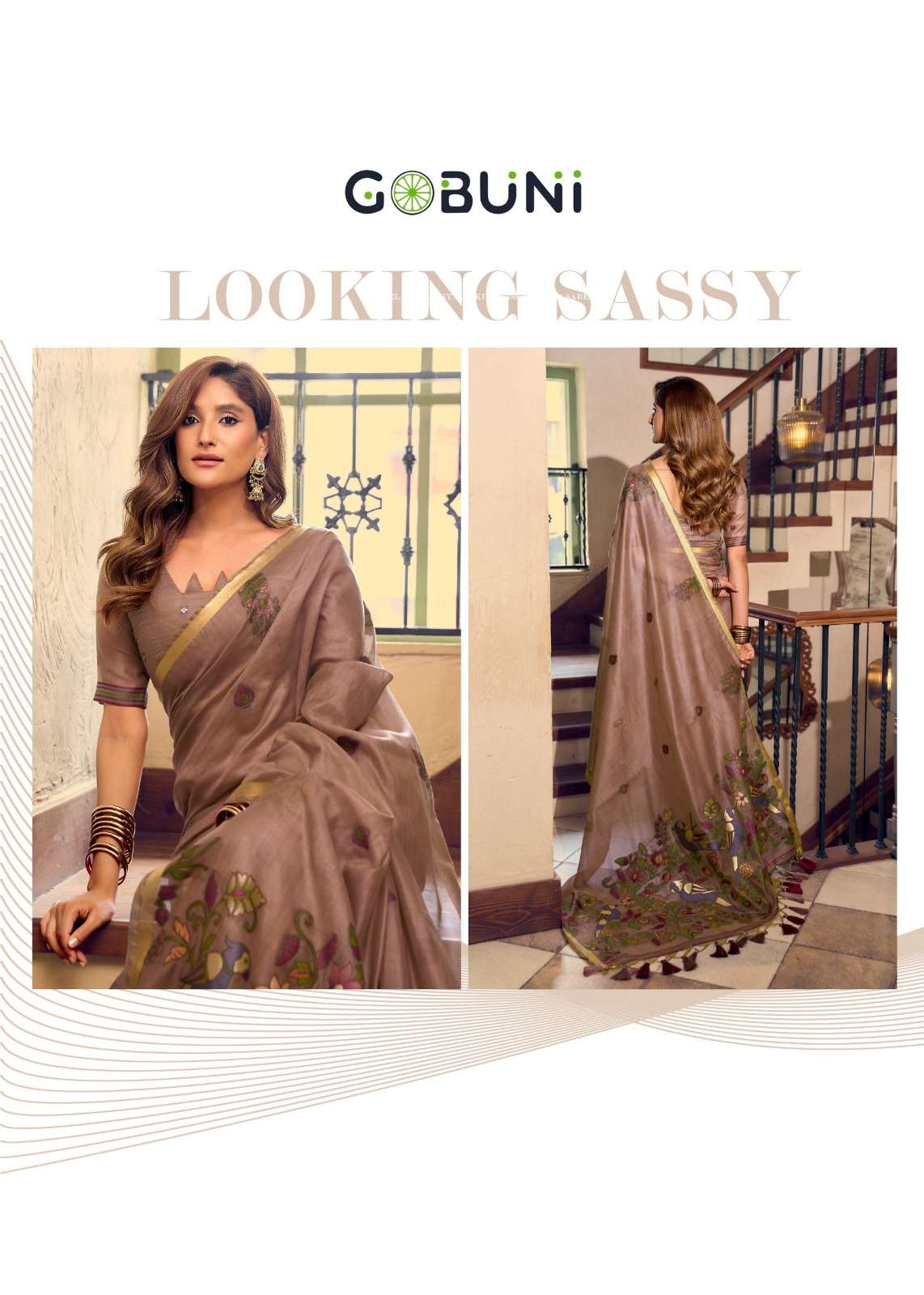 Gobuni Shreya Kolkata Cotton Litchi Work Saree - Amrah Wholesale