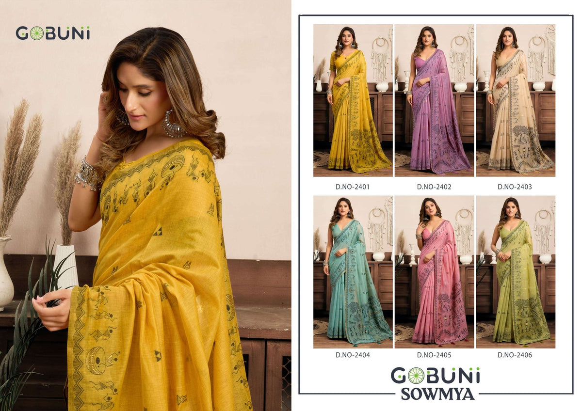 GOBUNI SOWMYA Fancy Saree Wholesale Surat India - Amrah Wholesale