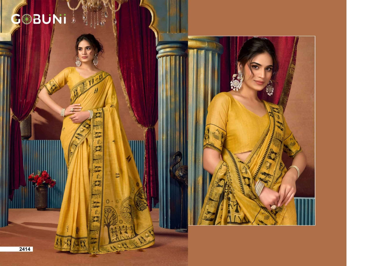 Gobuni Sowmya Vol 2 Modal Worli Work Saree - Amrah Wholesale