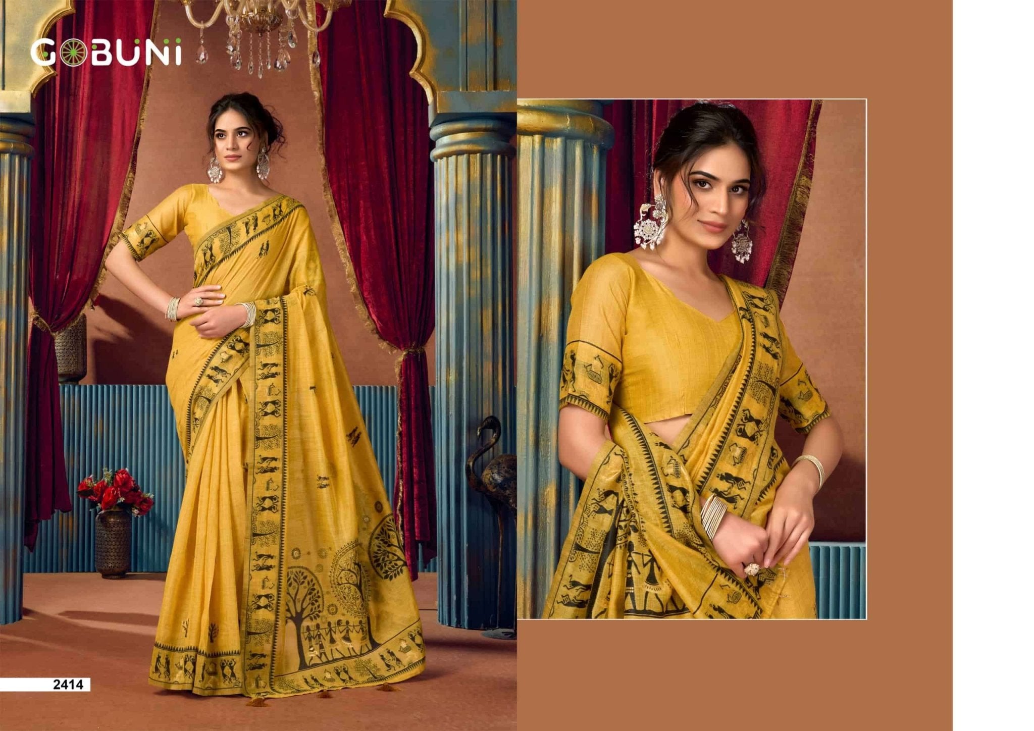 Gobuni Sowmya Vol 2 Modal Worli Work Saree - Amrah Wholesale