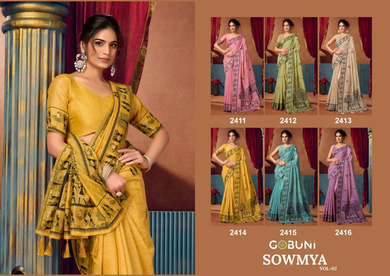 Gobuni Sowmya Vol 2 Modal Worli Work Saree - Amrah Wholesale