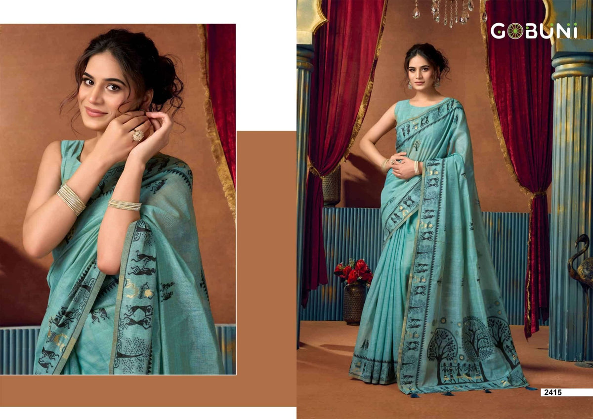Gobuni Sowmya Vol 2 Modal Worli Work Saree - Amrah Wholesale