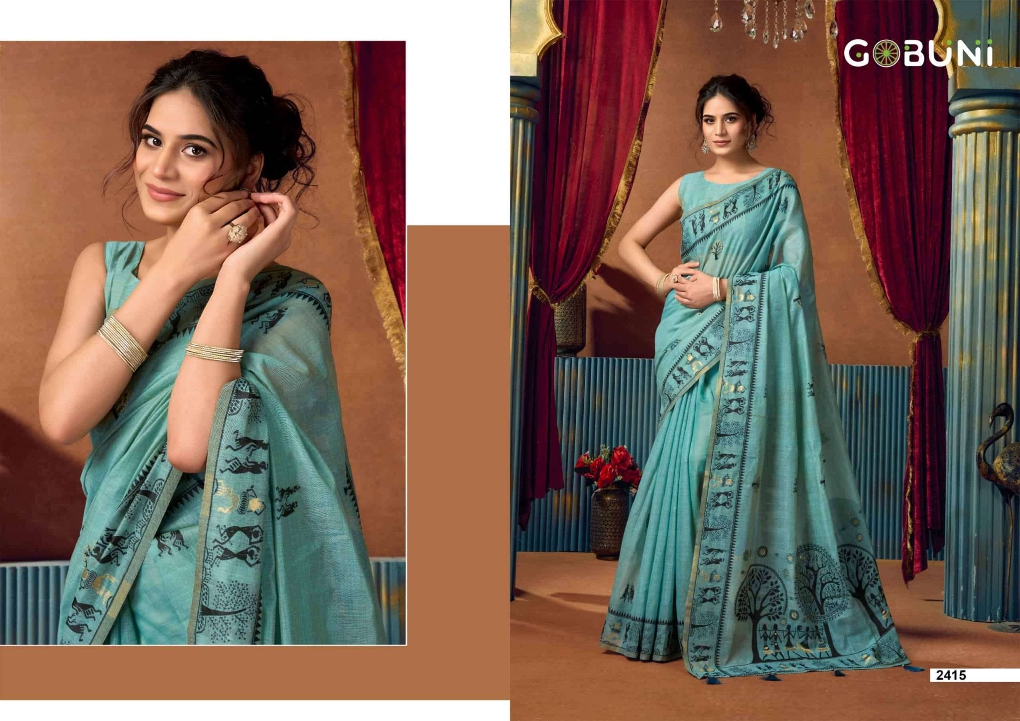 Gobuni Sowmya Vol 2 Modal Worli Work Saree - Amrah Wholesale