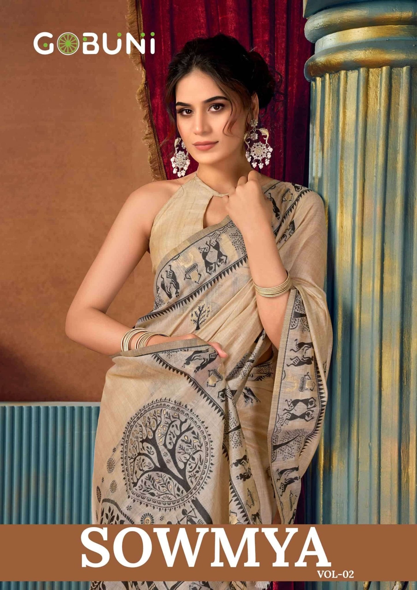 Gobuni Sowmya Vol 2 Modal Worli Work Saree - Amrah Wholesale