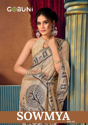 Gobuni Sowmya Vol 2 Modal Worli Work Saree - Amrah Wholesale