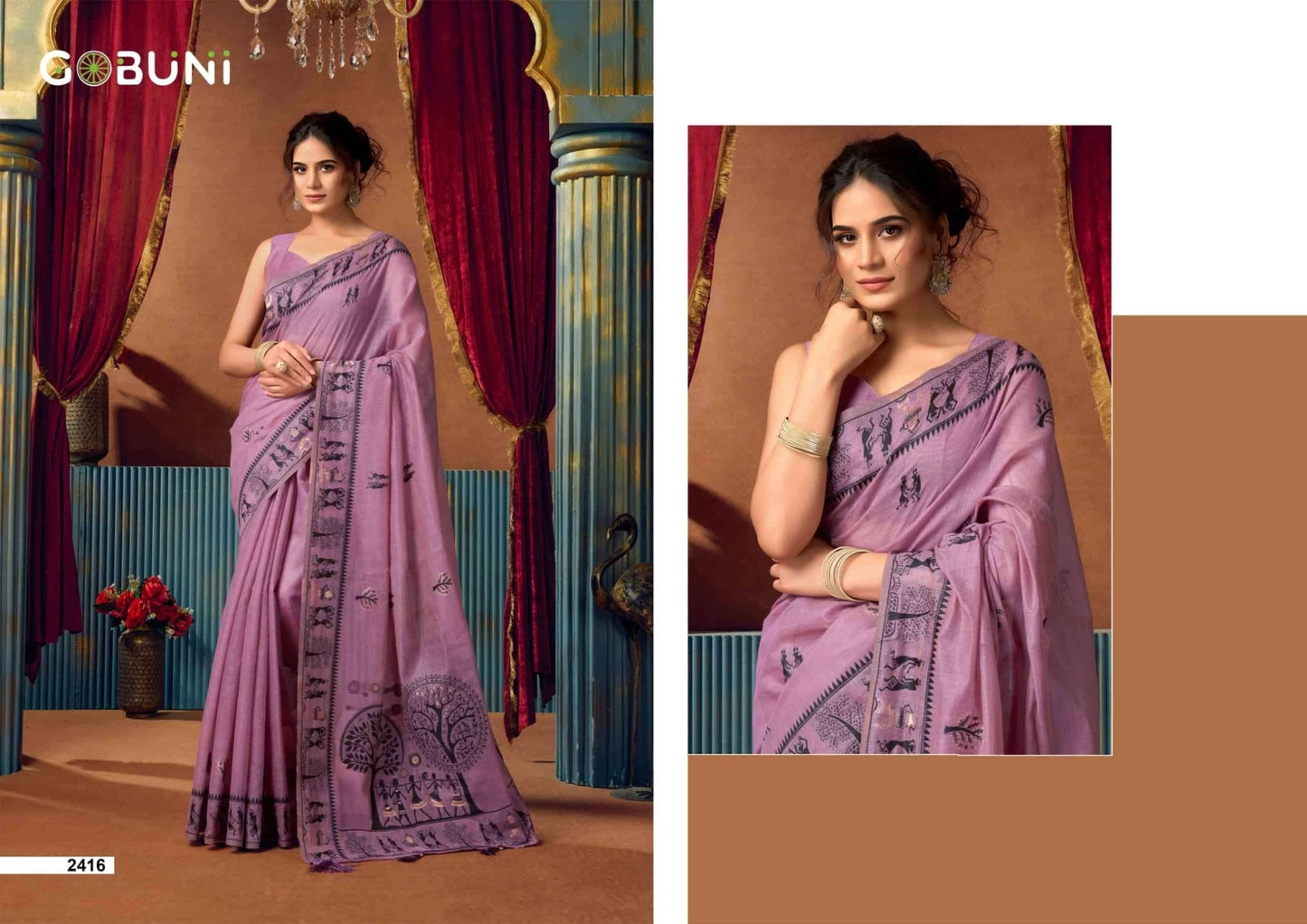 Gobuni Sowmya Vol 2 Modal Worli Work Saree - Amrah Wholesale