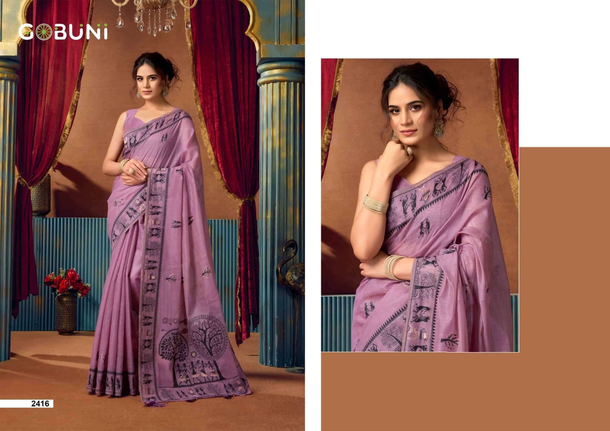 Gobuni Sowmya Vol 2 Modal Worli Work Saree - Amrah Wholesale