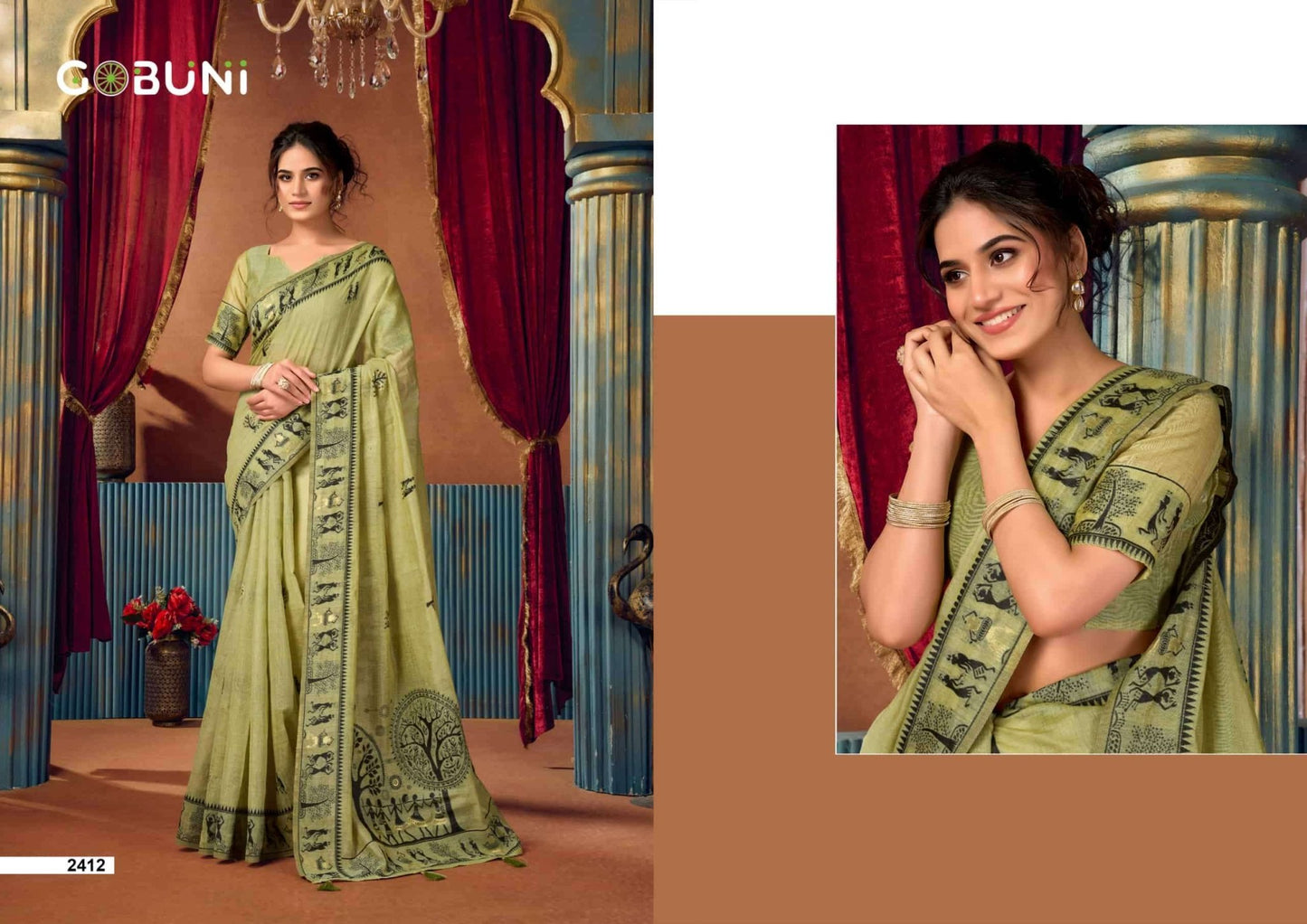 Gobuni Sowmya Vol 2 Modal Worli Work Saree - Amrah Wholesale