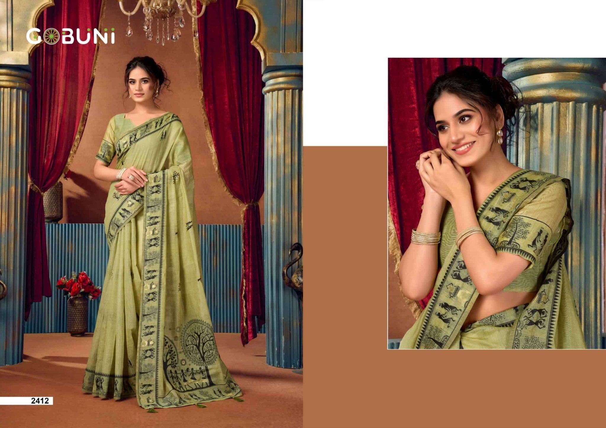 Gobuni Sowmya Vol 2 Modal Worli Work Saree - Amrah Wholesale