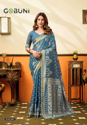 GOBUNI SUCHI 4301 TO 4306 Cotton Printed Sarees - Amrah Wholesale