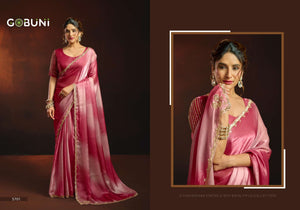 Gobuni Sudha Soft Satin Printed Saree