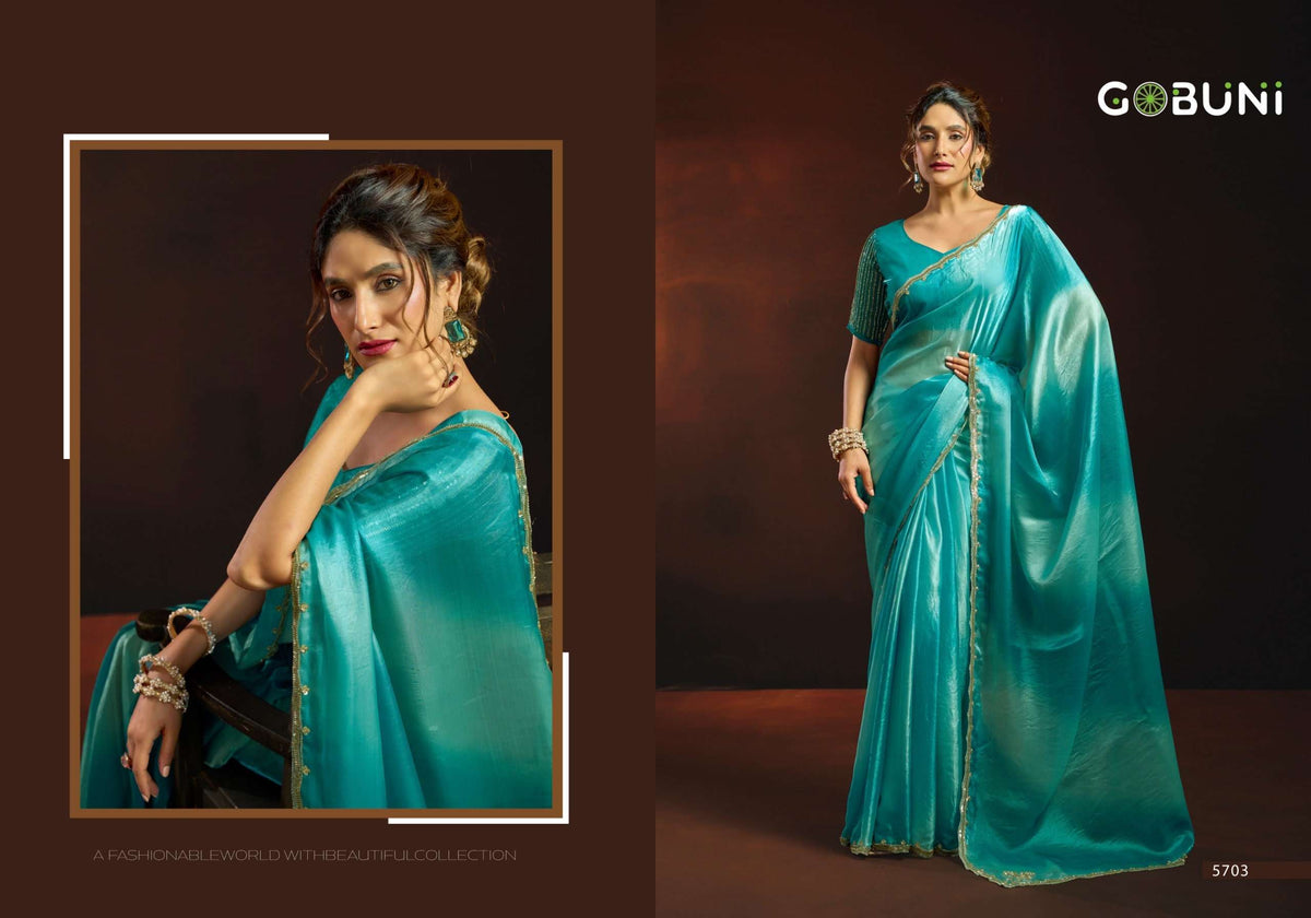 Gobuni Sudha Soft Satin Printed Saree