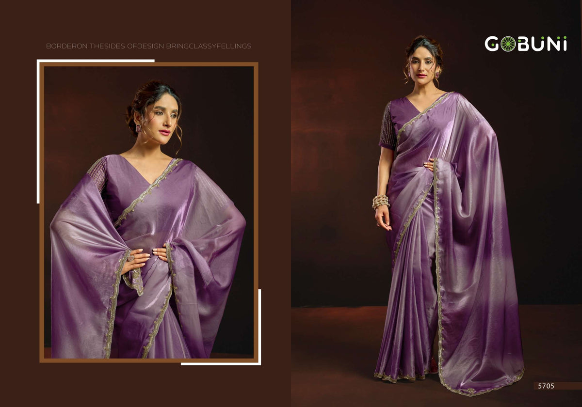 Gobuni Sudha Soft Satin Printed Saree