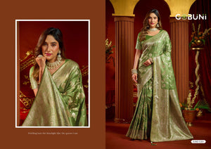 GOBUNI SUMONA Satin Silk Embroidered Sarees