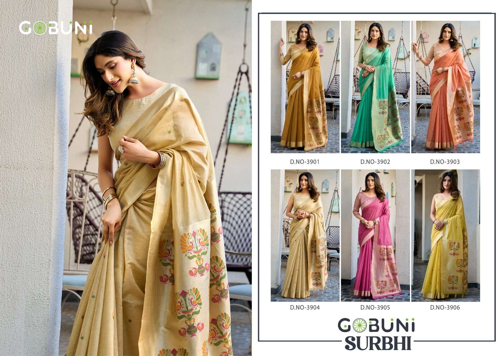 Gobuni Surbhi 3901–3906 Series Saree Wholesale Catalogue - Amrah Wholesale