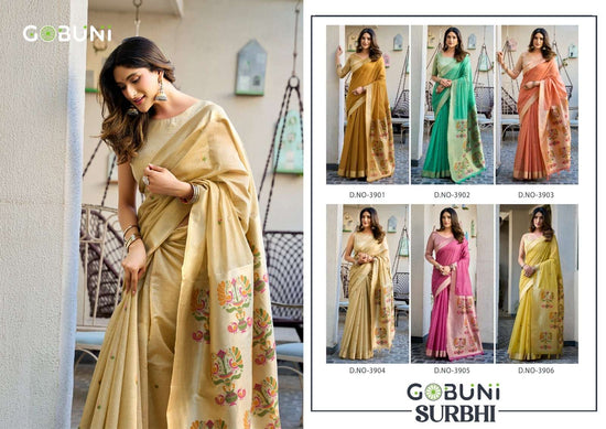 Gobuni Surbhi 3901–3906 Series Saree Wholesale Catalogue - Amrah Wholesale