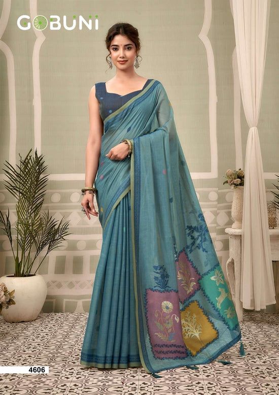 GOBUNI SUSHMA Premium Cotton Printed Saree - Amrah Wholesale