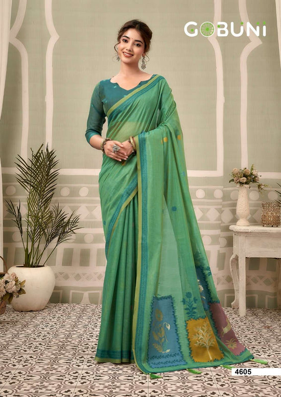 GOBUNI SUSHMA Premium Cotton Printed Saree - Amrah Wholesale