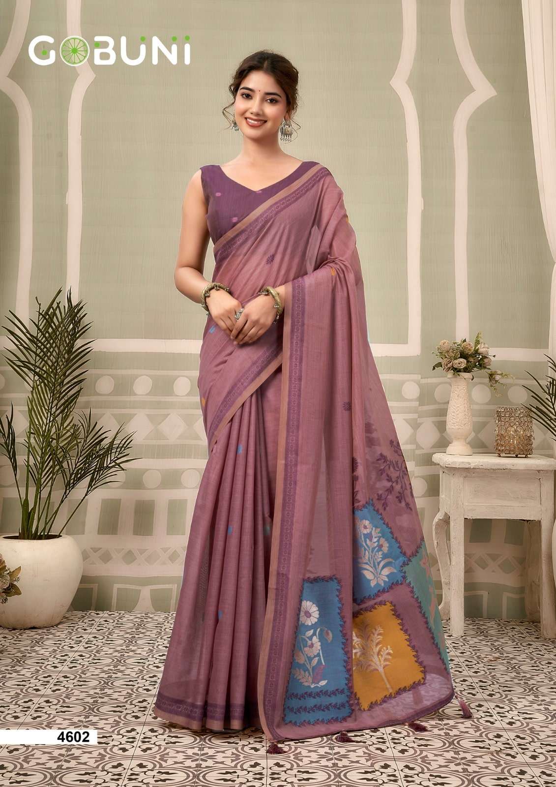 GOBUNI SUSHMA Premium Cotton Printed Saree - Amrah Wholesale