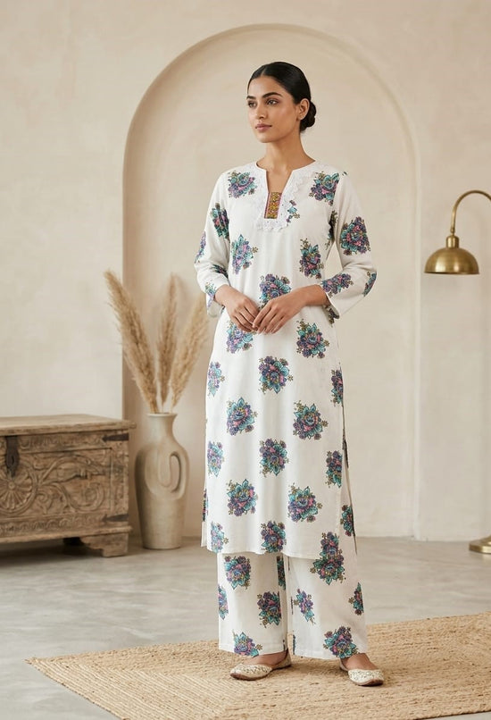 Amrah Wholesale Greeva 01 Cotton Printed Kurti Pant Set