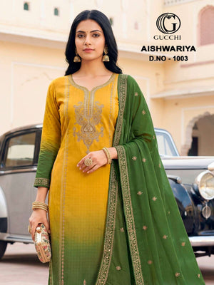Gucchi Aishwariya 1003 Pure Jam Satin Dress Material