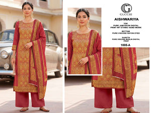 Gucchi Aishwariya 1005 Pure Jam Satin Dress Material