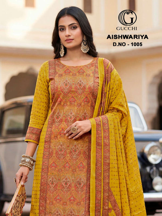 Gucchi Aishwariya 1005 Pure Jam Satin Dress Material