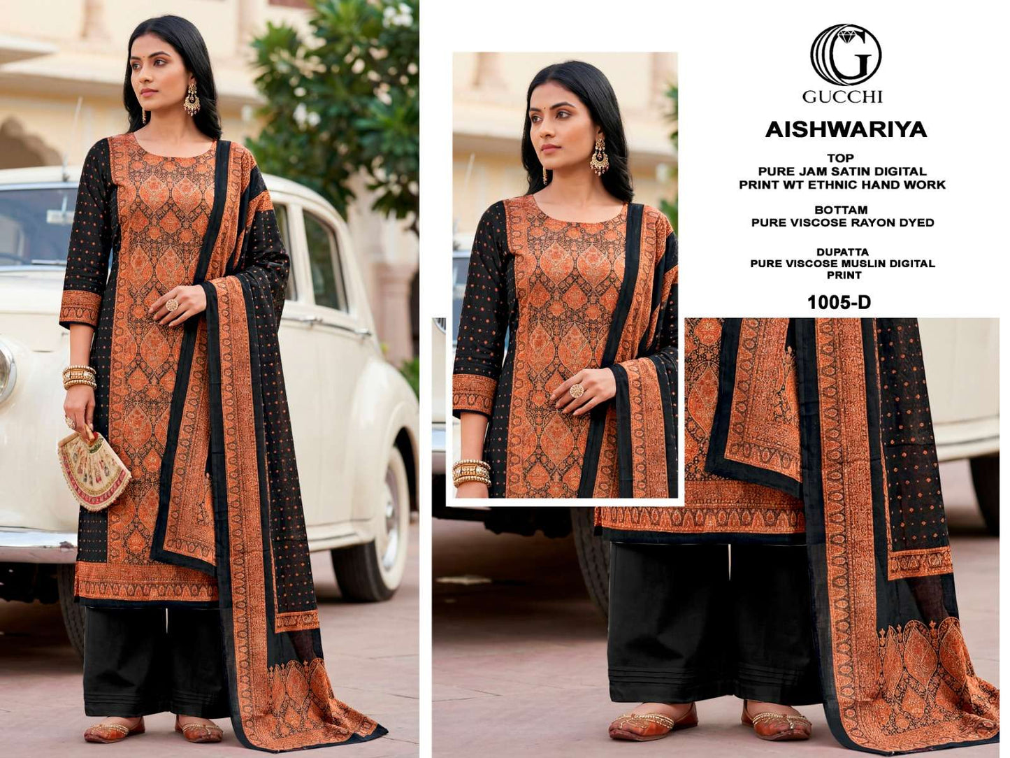 Gucchi Aishwariya 1005 Pure Jam Satin Dress Material
