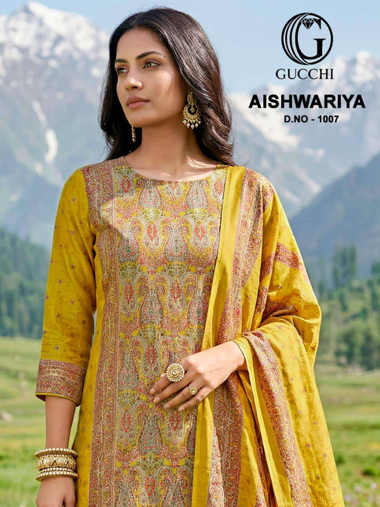 Gucchi Aishwariya 1007 Pure Jam Satin Dress Material