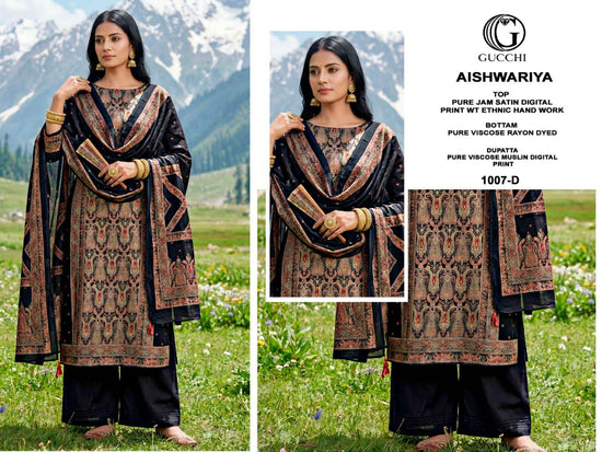 Gucchi Aishwariya 1007 Pure Jam Satin Dress Material