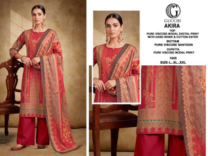 Gucchi Akira Pure Viscose Modal Kurti Pant Dupatta Set