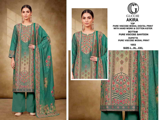 Gucchi Akira Pure Viscose Modal Kurti Pant Dupatta Set