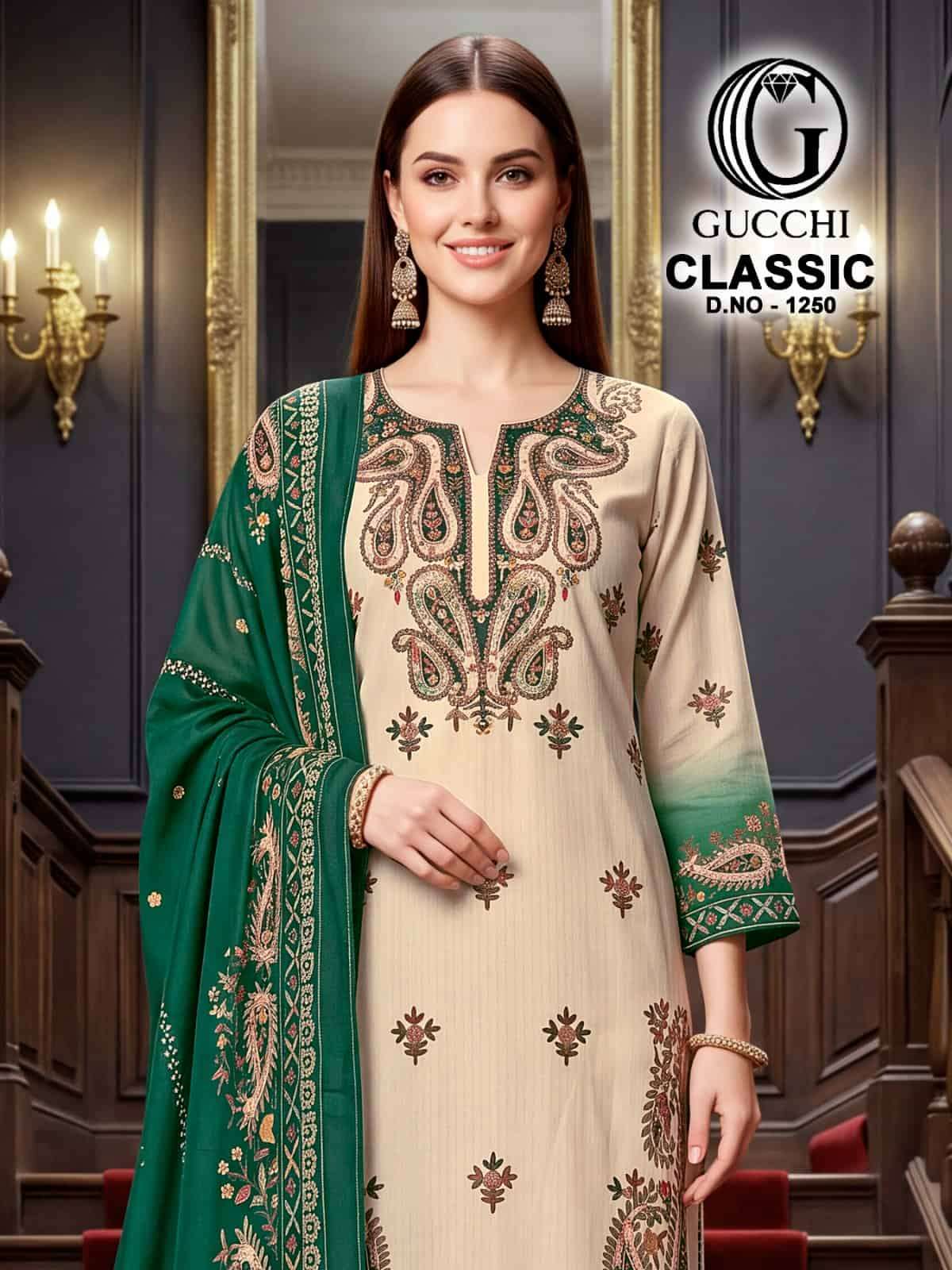 Gucchi Classic 1250 Pure Viscose Pashmina Salwar Kameez