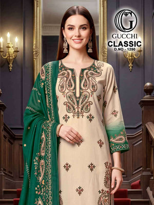 Gucchi Classic 1250 Pure Viscose Pashmina Salwar Kameez