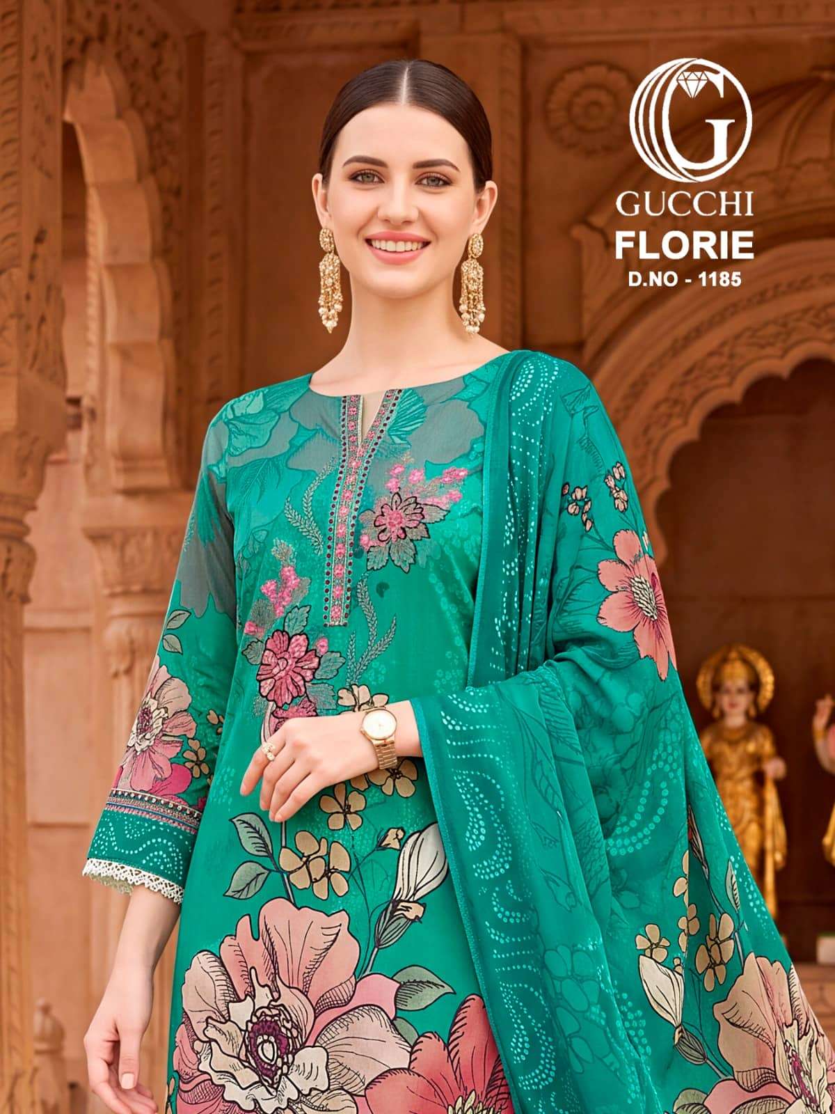 Gucchi Florie 1185 Pure Viscose Pashmina Dress Material