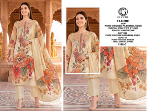 Gucchi Florie 1185 Pure Viscose Pashmina Dress Material